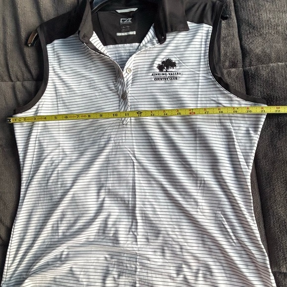 Cutter & Buck Women’s Black and White Striped XL Sleeveless Golf Top - Picture 6 of 6